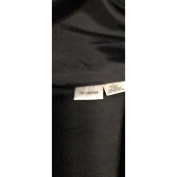 Ann Taylor Black Lined Linen Strapless Floral Embroidered Dress Sz 8 P - Picture 7 of 7